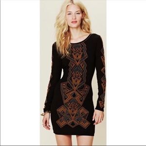 Free People Aztec Princess Bodycon Dress XS